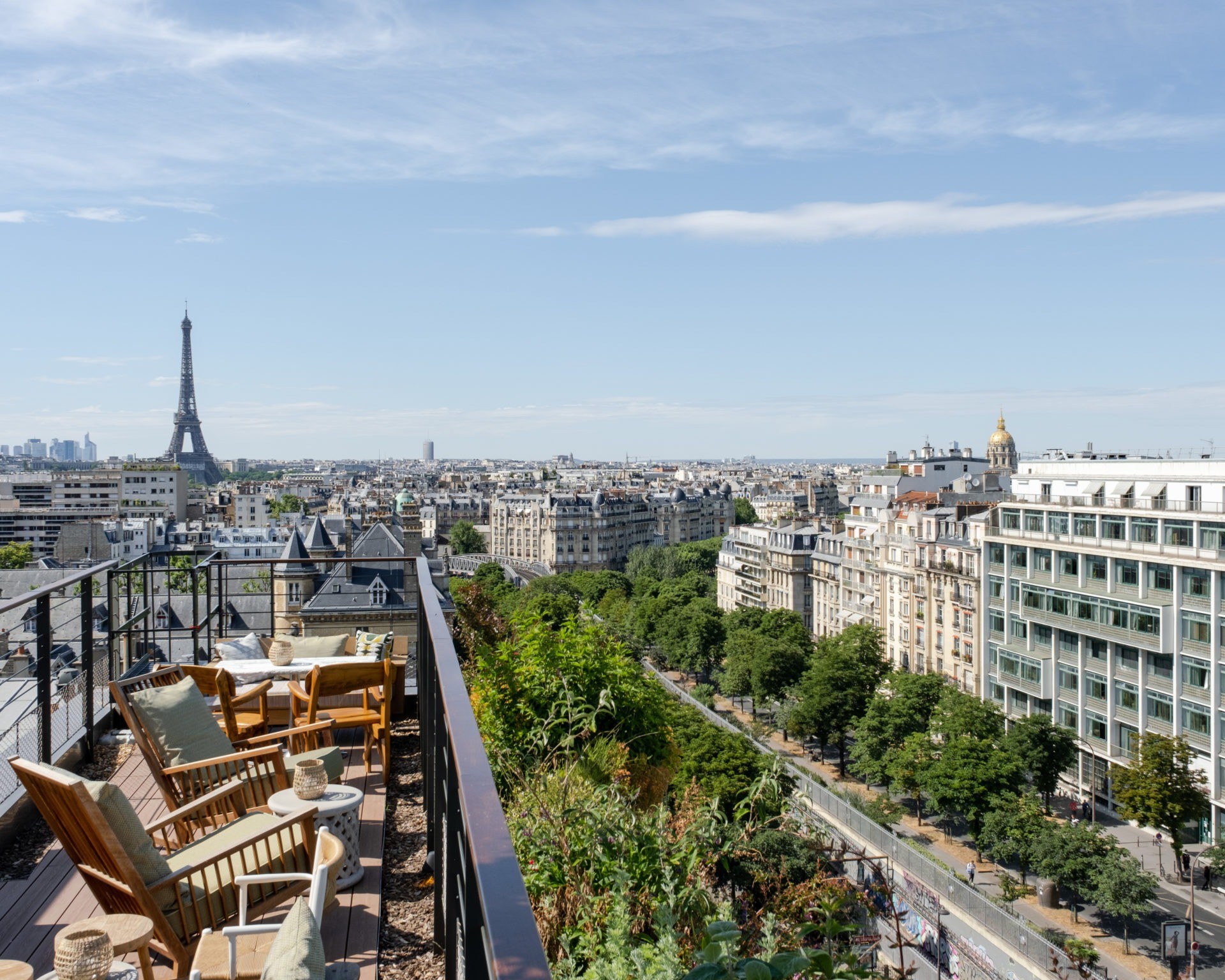 Exceptional view on Paris from the rooftop of Villa M.
